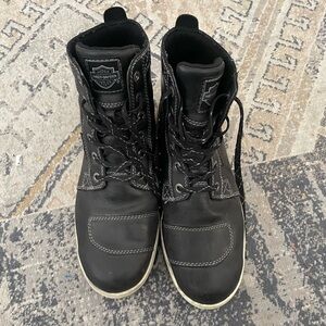 Harley-Davidson Black Men's Lace-Up Boots